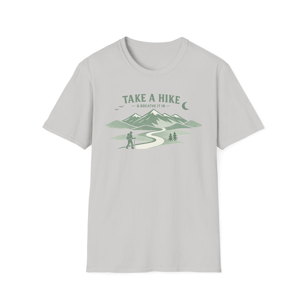 "Take A Hike & Breathe It In" Outdoor Hiking Graphic Tee