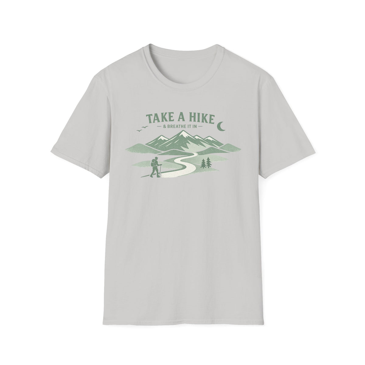 "Take A Hike & Breathe It In" Outdoor Hiking Graphic Tee