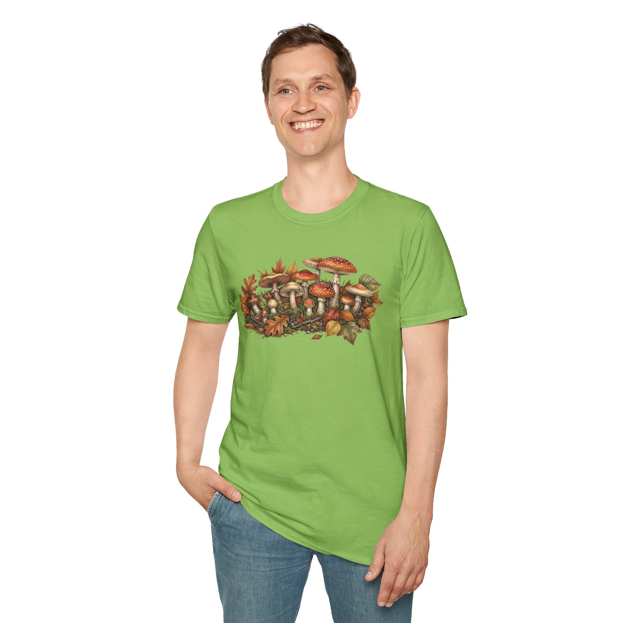Mushroom & Autumn Leaves T-Shirt