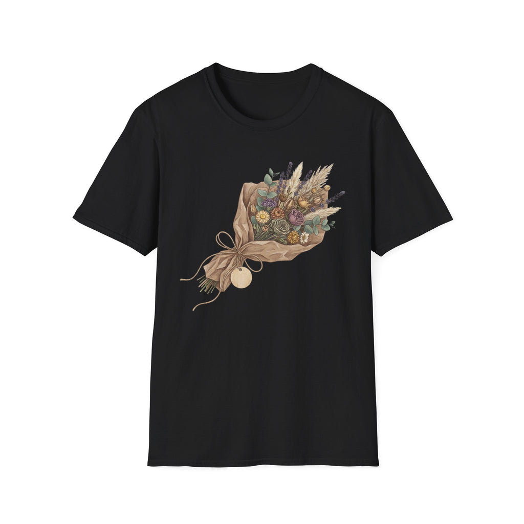 Floral Bouquet Graphic T-Shirt — Rustic Wildflower Bouquet Tee