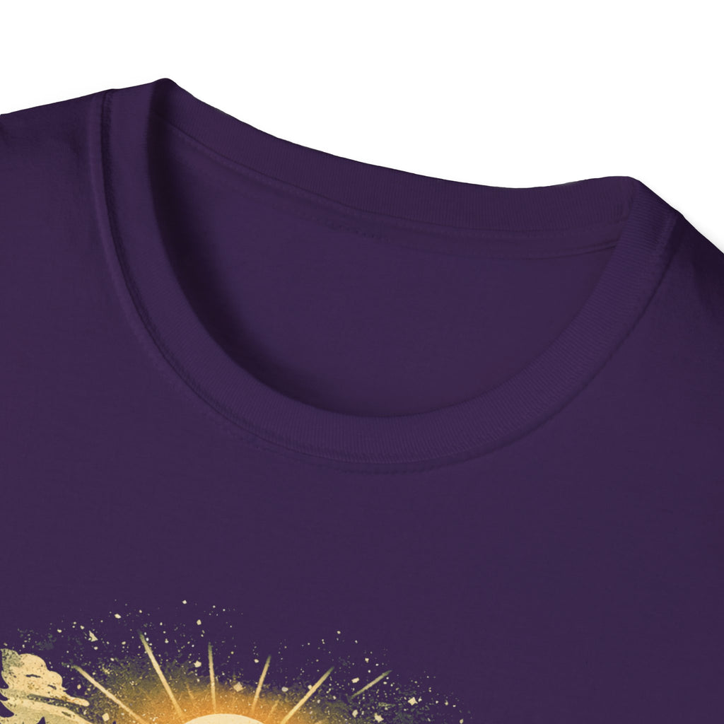 T-Shirt — "Into The Woods I Go" Vintage Forest Sunset Tee