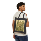 Tote Bag — Rustic ‘Nap Meadow / Mystic Lake’ Camping Sign Canvas Tote