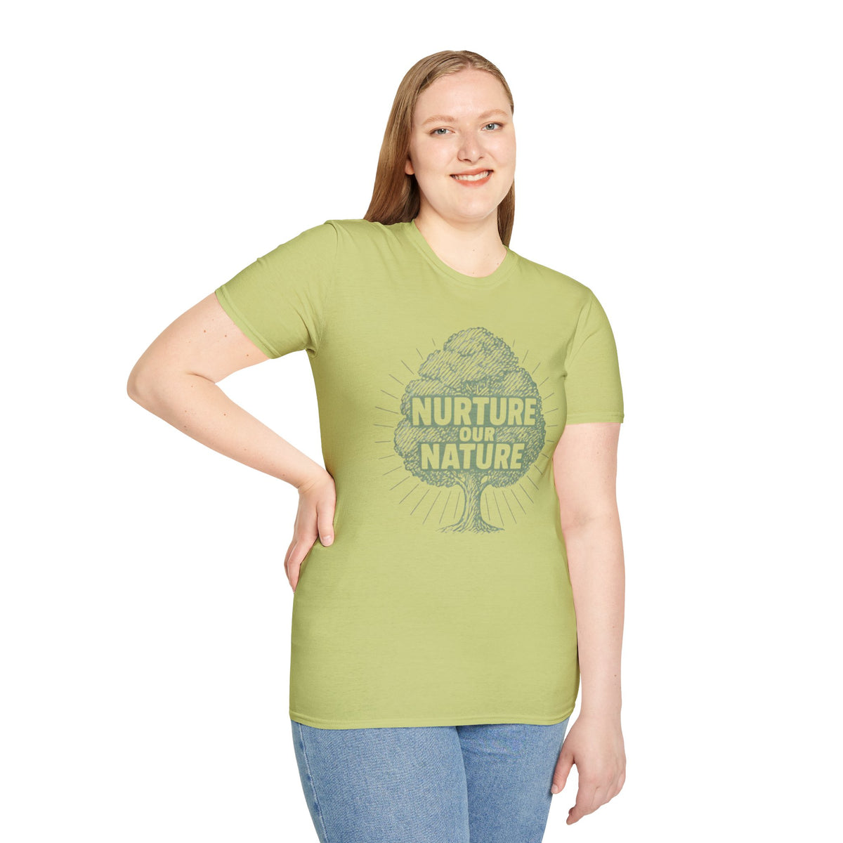 "Nurture Our Nature" Tree T-Shirt – Eco-Friendly Conservation Tee Shirt