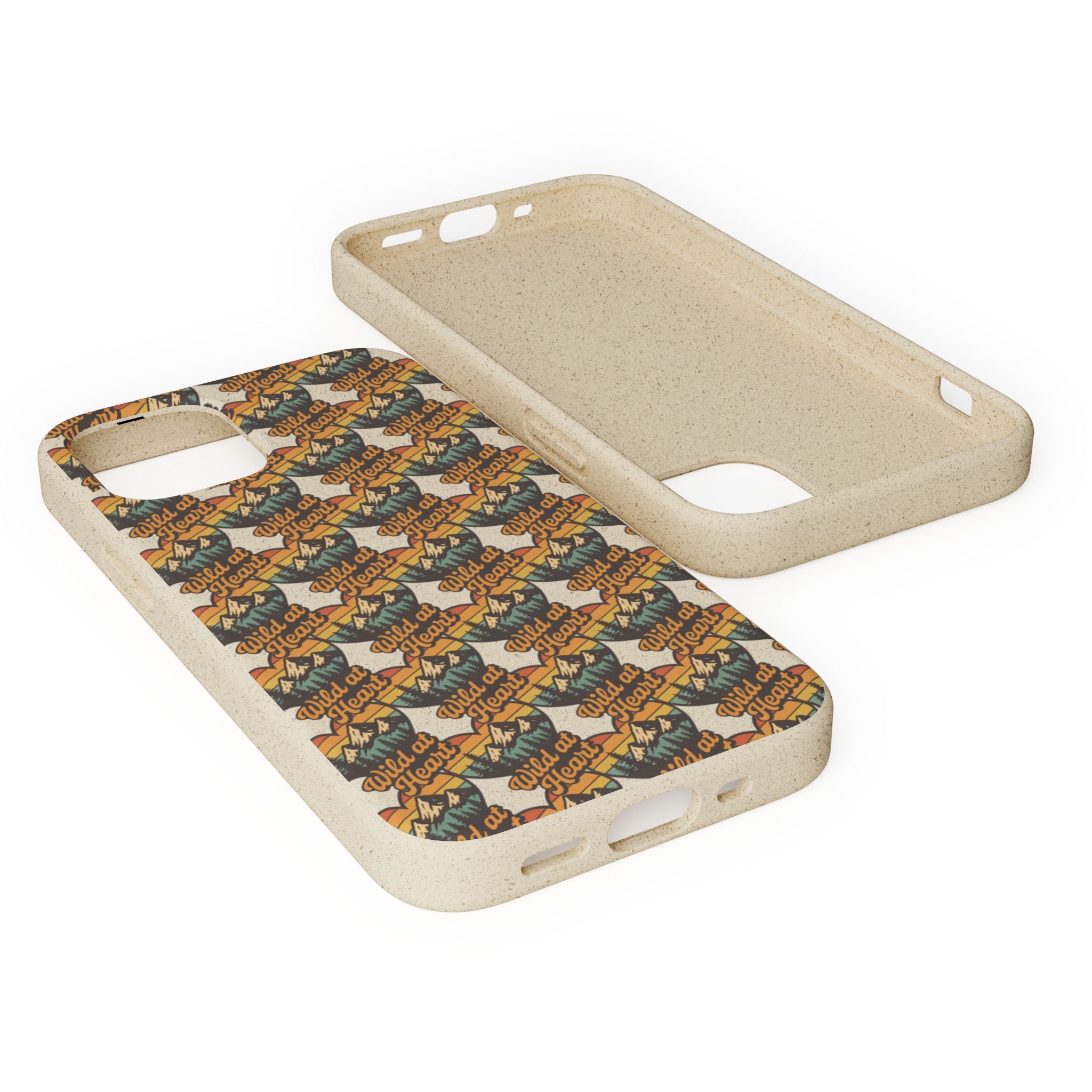 Eco-Friendly Phone Case — Vintage Camper Pattern Biodegradable iPhone Cover