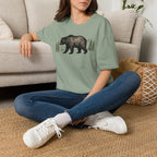 Bear & Forest T‑Shirt - Rustic Woodland Graphic Tee