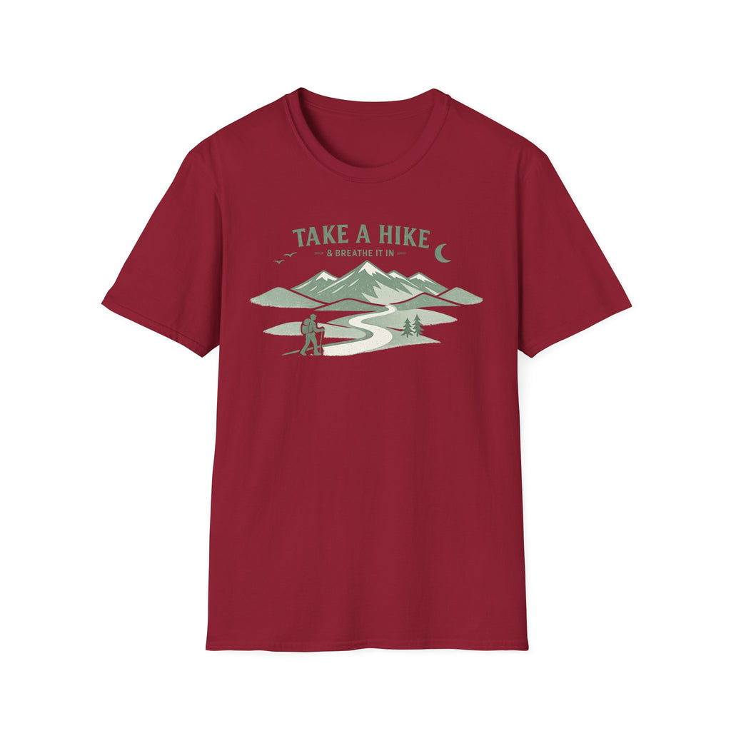 "Take A Hike & Breathe It In" Outdoor Hiking Graphic Tee