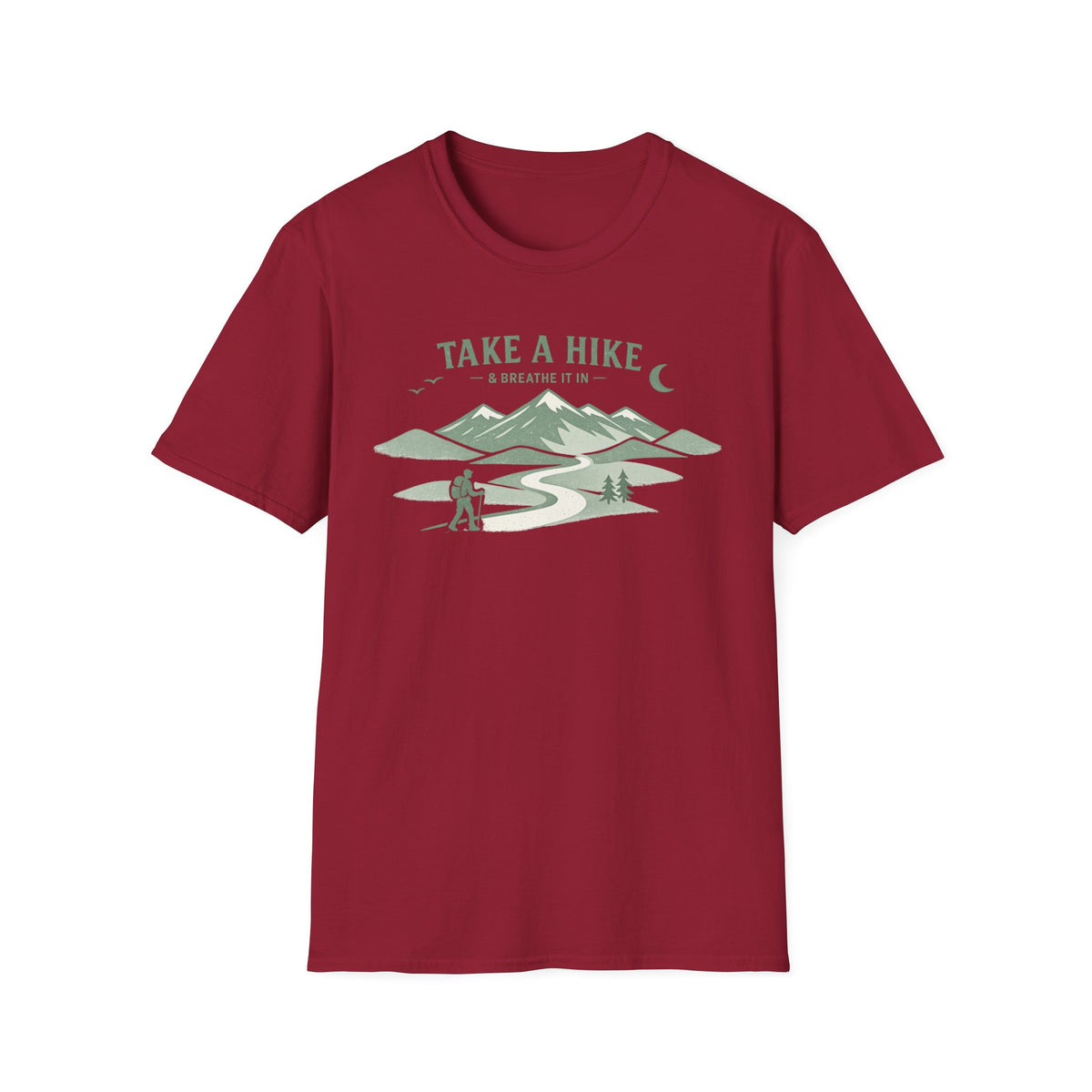 "Take A Hike & Breathe It In" Outdoor Hiking Graphic Tee
