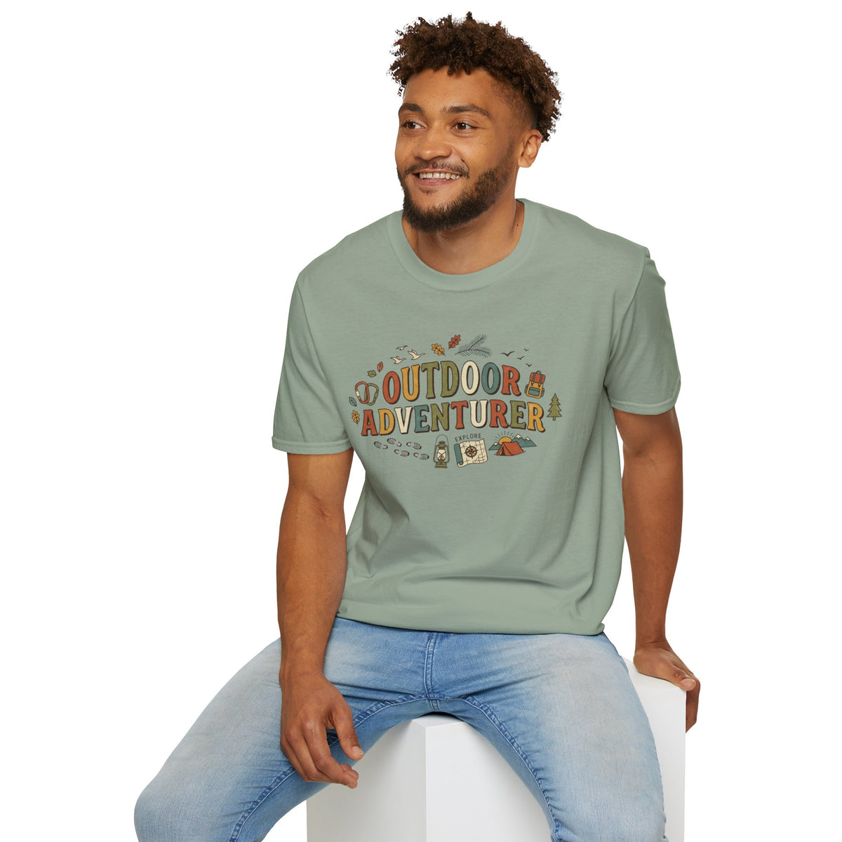 "Outdoor Adventurer" T‑Shirt Camping, Hiking & Exploration Graphic Tee Shirt