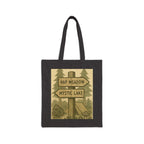 Tote Bag — Rustic ‘Nap Meadow / Mystic Lake’ Camping Sign Canvas Tote