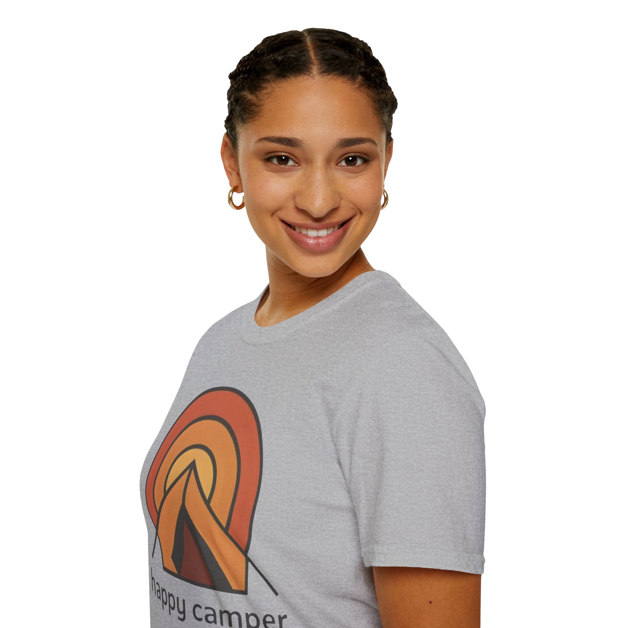 Happy Camper Retro Sunset Camping T-Shirt