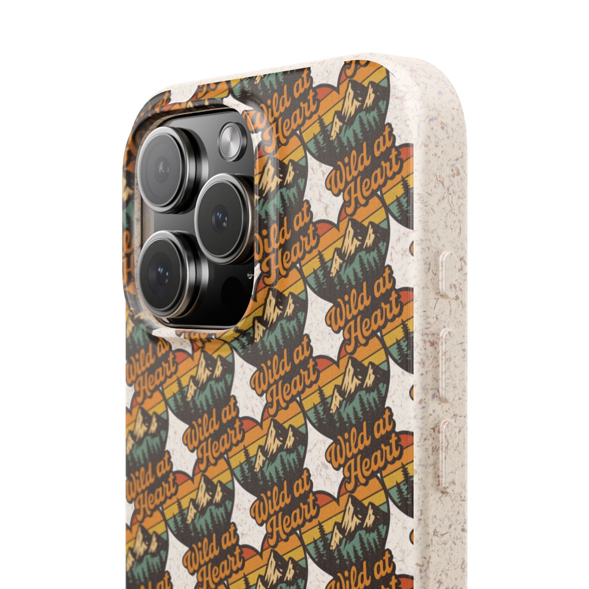 Eco-Friendly Phone Case — Vintage Camper Pattern Biodegradable iPhone Cover