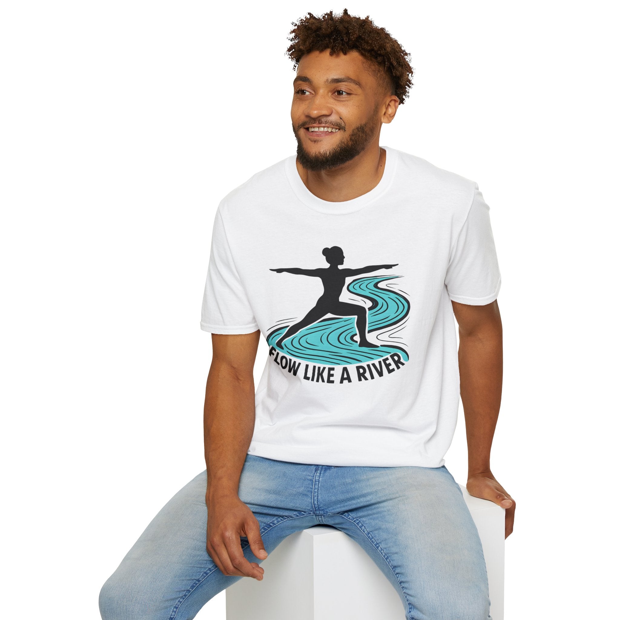 "Flow Like A River" Yoga T-Shirt