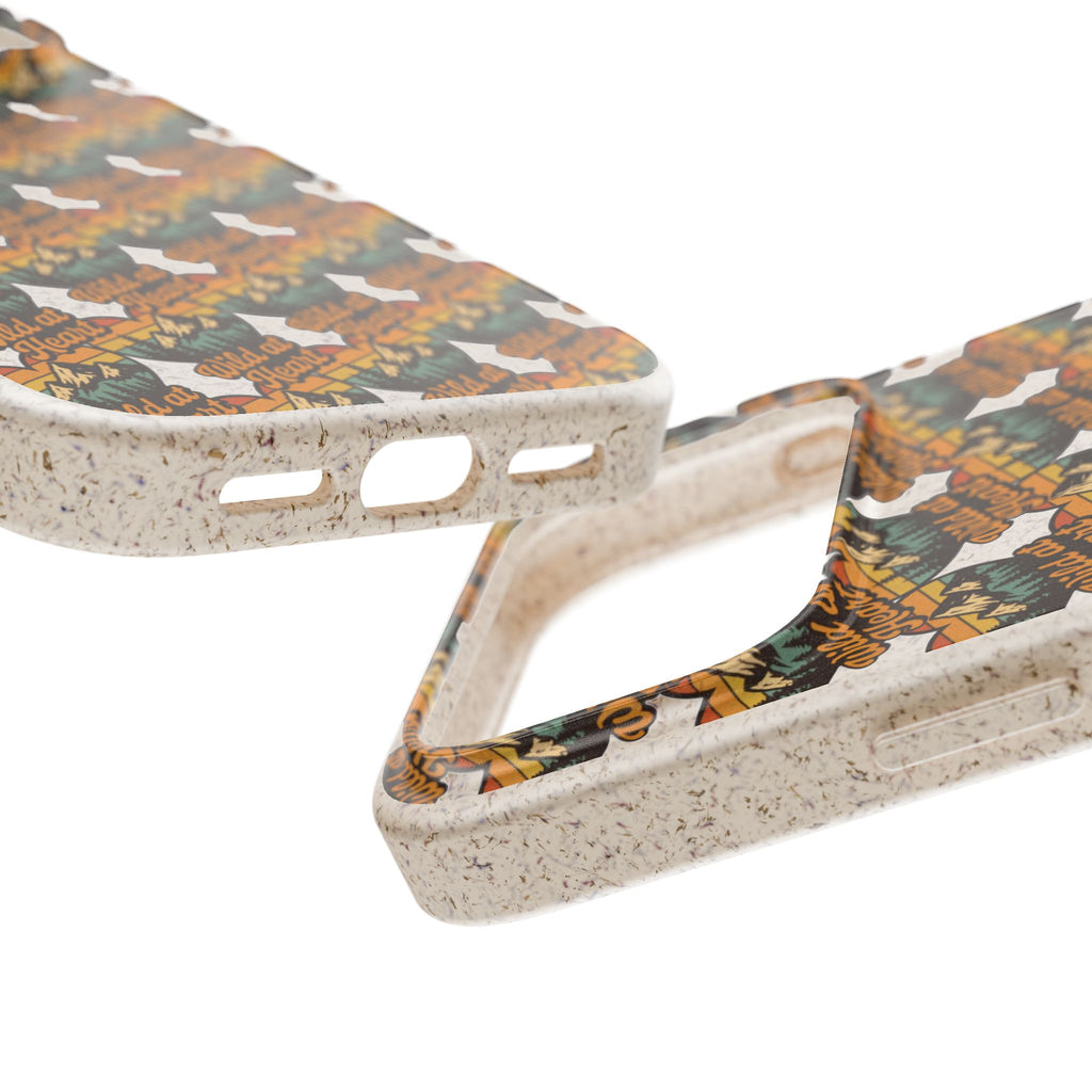 Eco-Friendly Phone Case — Vintage Camper Pattern Biodegradable iPhone Cover