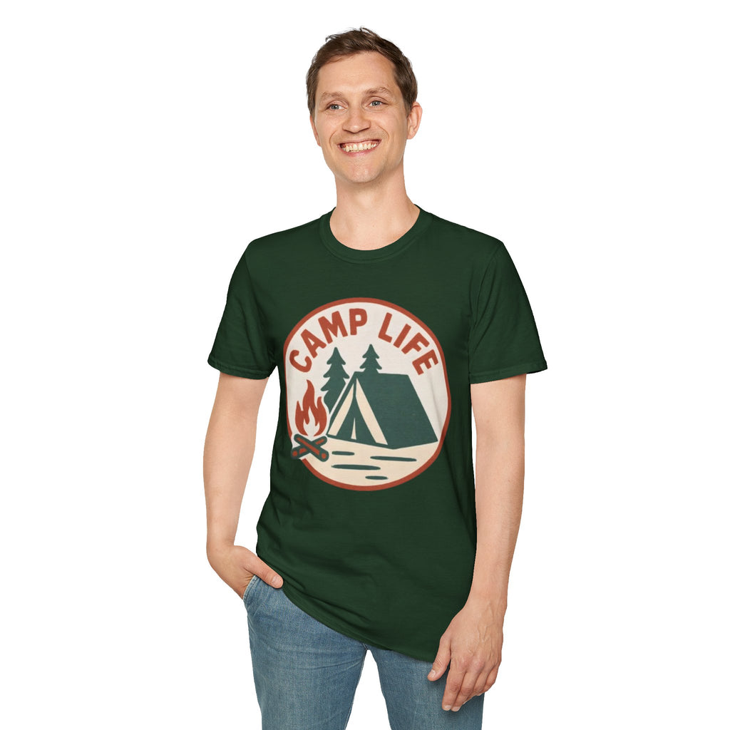 Camp Life T-Shirt — Tent & Campfire Outdoor Tee