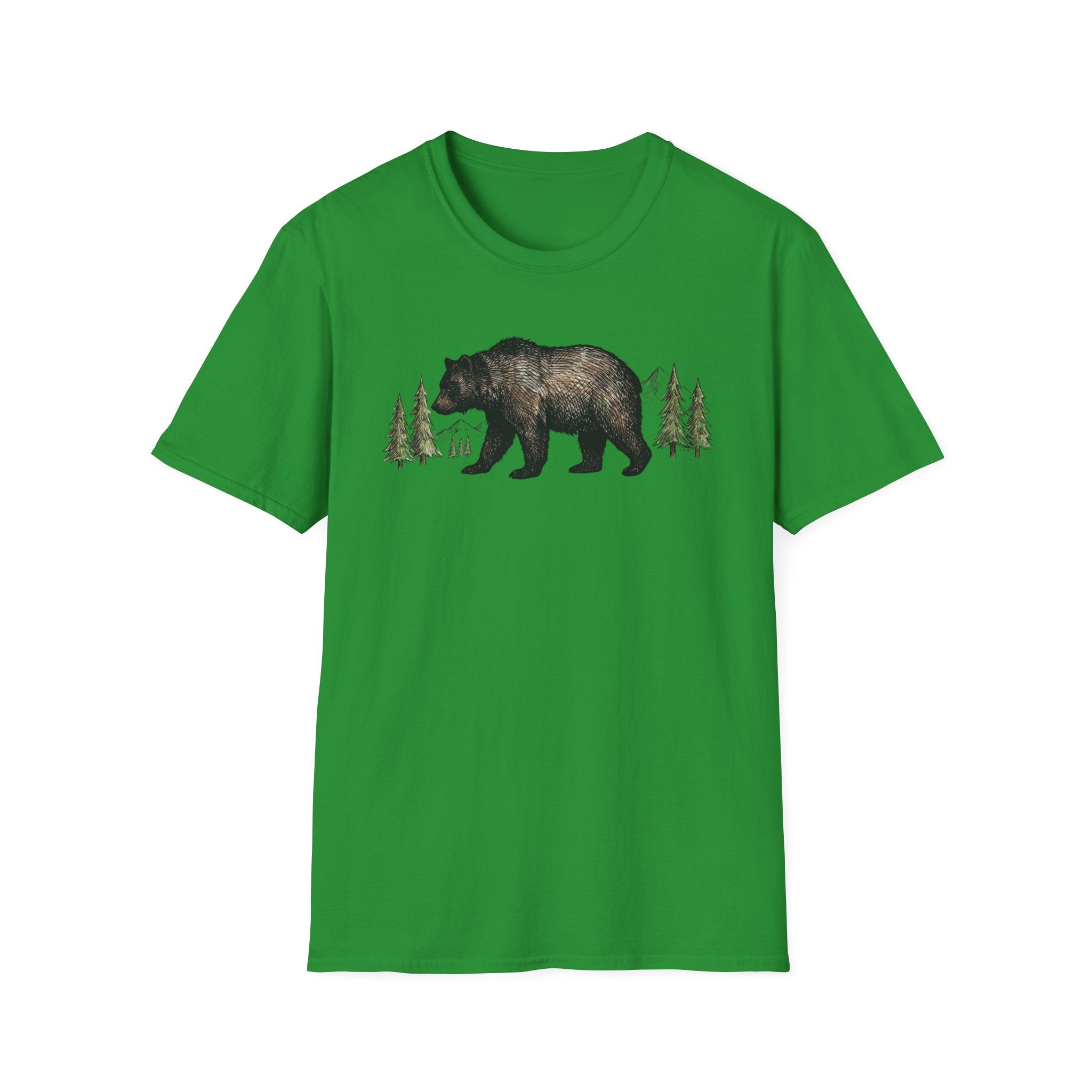 Bear & Pines T‑Shirt — Rustic Woodland Graphic Tee