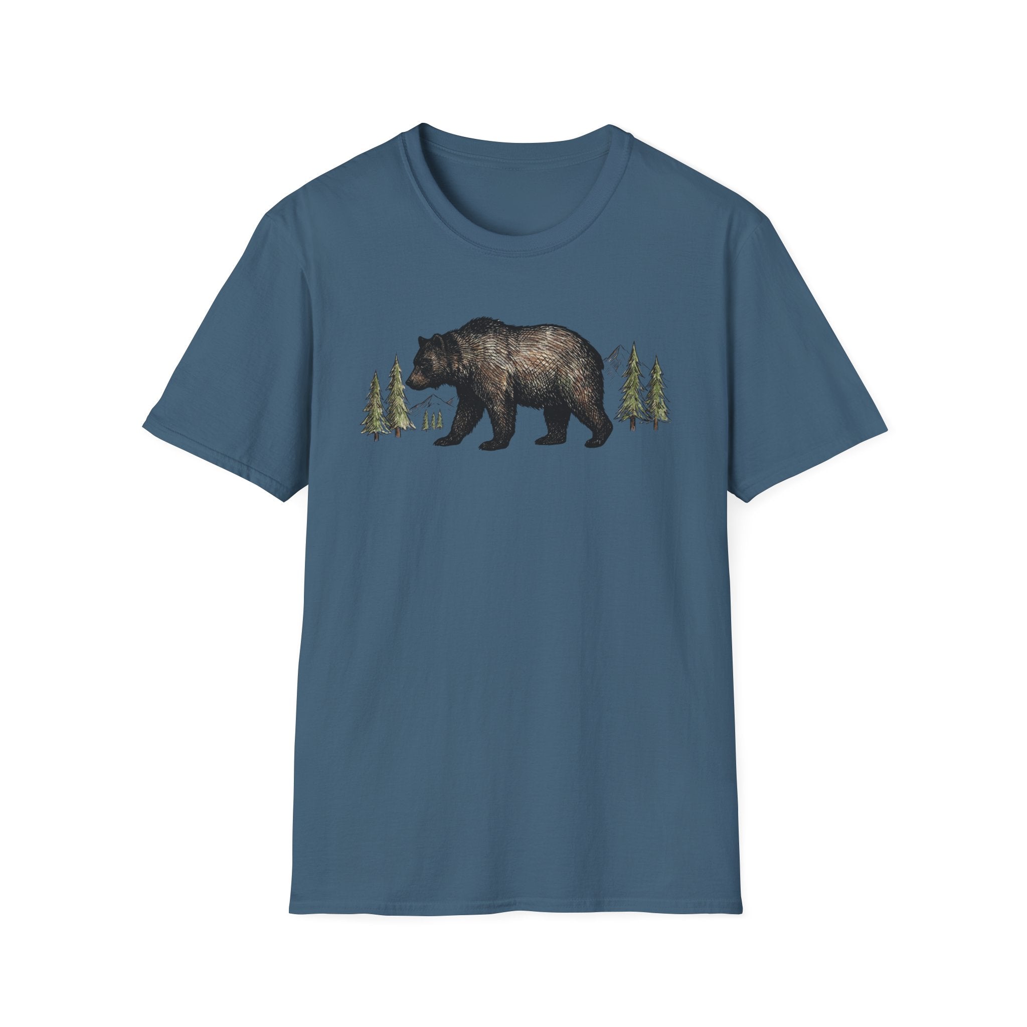Bear & Pines T‑Shirt — Rustic Woodland Graphic Tee