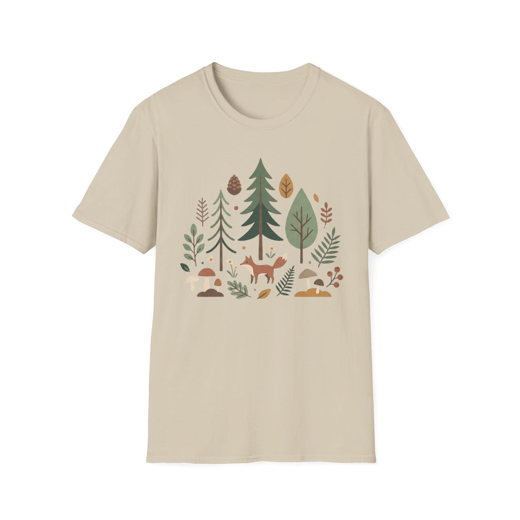 Woodland Fox T-Shirt — Nature Forest Graphic Tee Shirt