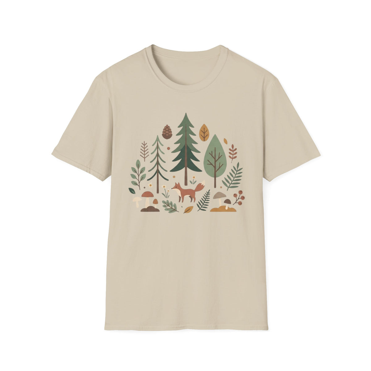 Woodland Fox T-Shirt — Nature Forest Graphic Tee Shirt