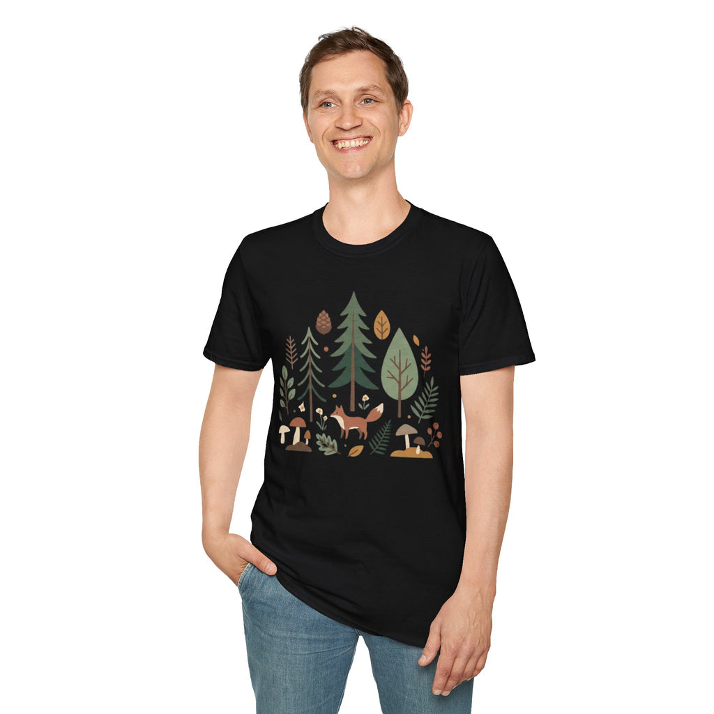 Woodland Fox T-Shirt — Nature Forest Camping Graphic Tee