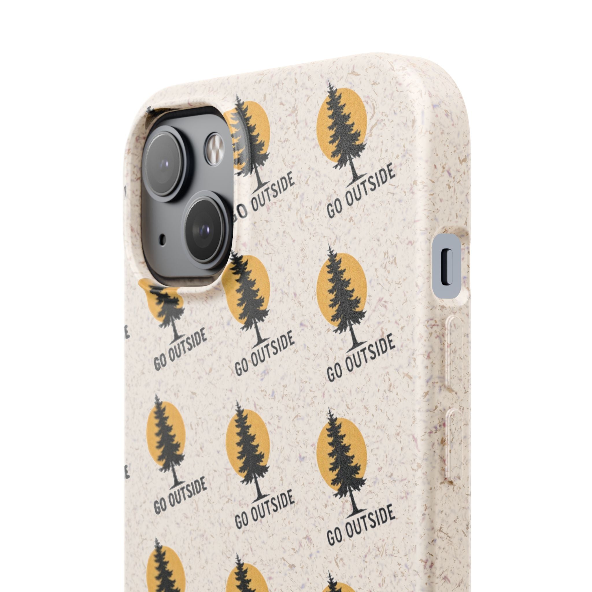 Biodegradable Phone Case — 'Go Outside' Recycled Eco-Friendly iPhone Cover