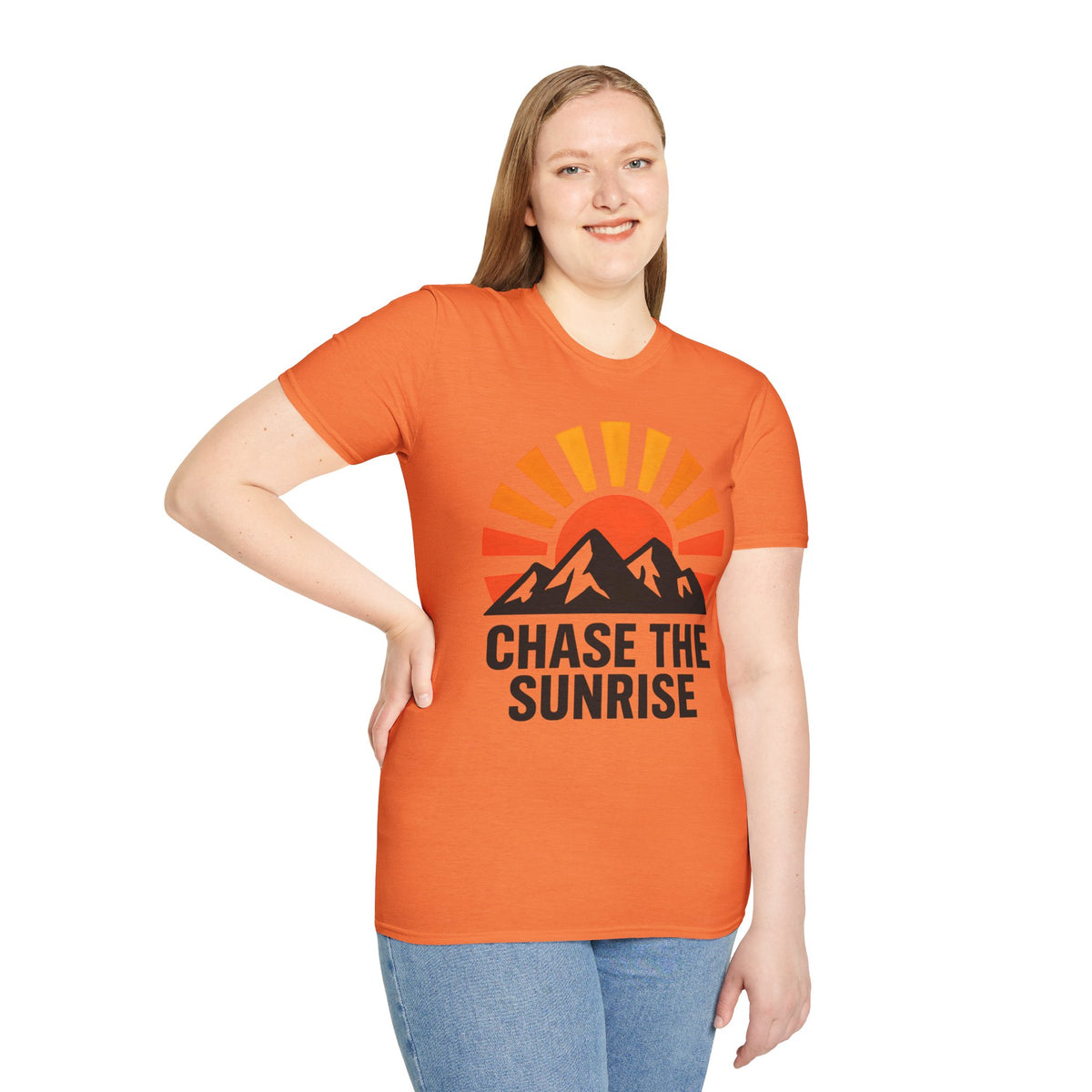 Chase The Sunrise Mountain T-Shirt — Sunrise & Peaks Graphic Tee