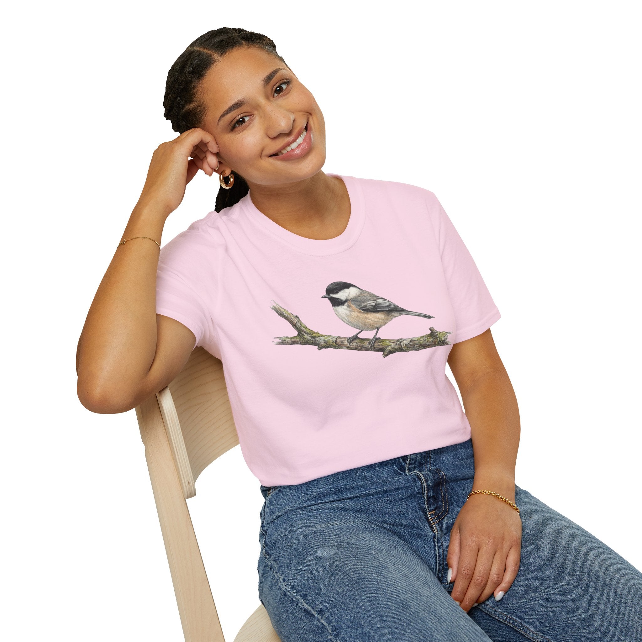 Copy of Chickadee Tee — Watercolor Songbird T‑Shirt