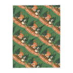 Campfire Cozy Fleece Blanket – 'Campfires & Good Times' Retro Outdoor Throw