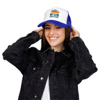 Lake Is My Happy Place Trucker Hat — Vintage Sunset Fishing Foam Cap