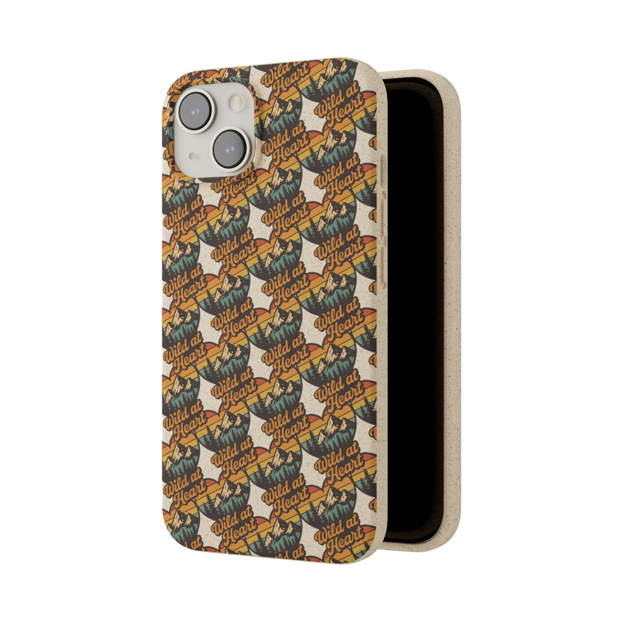 Eco-Friendly Phone Case — Vintage Camper Pattern Biodegradable iPhone Cover