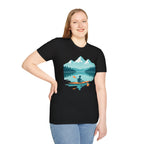 Kayaker on Serene Mountain Lake T-Shirt