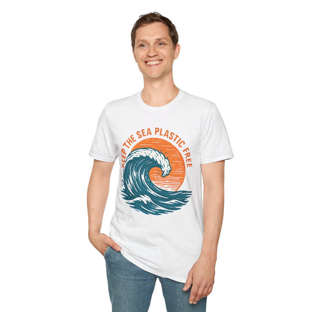 Keep the Sea Plastic Free T-Shirt — Ocean Conservation Wave Tee