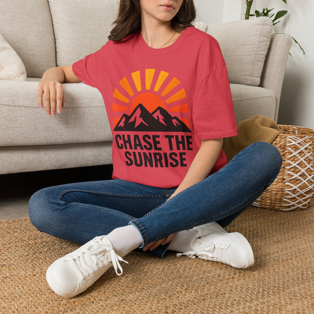 Chase The Sunrise Mountain T-Shirt — Sunrise & Peaks Graphic Tee