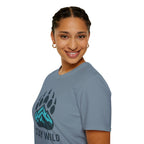 "Stay Wild" Bear Footprint Mountain Emblem T-Shirt
