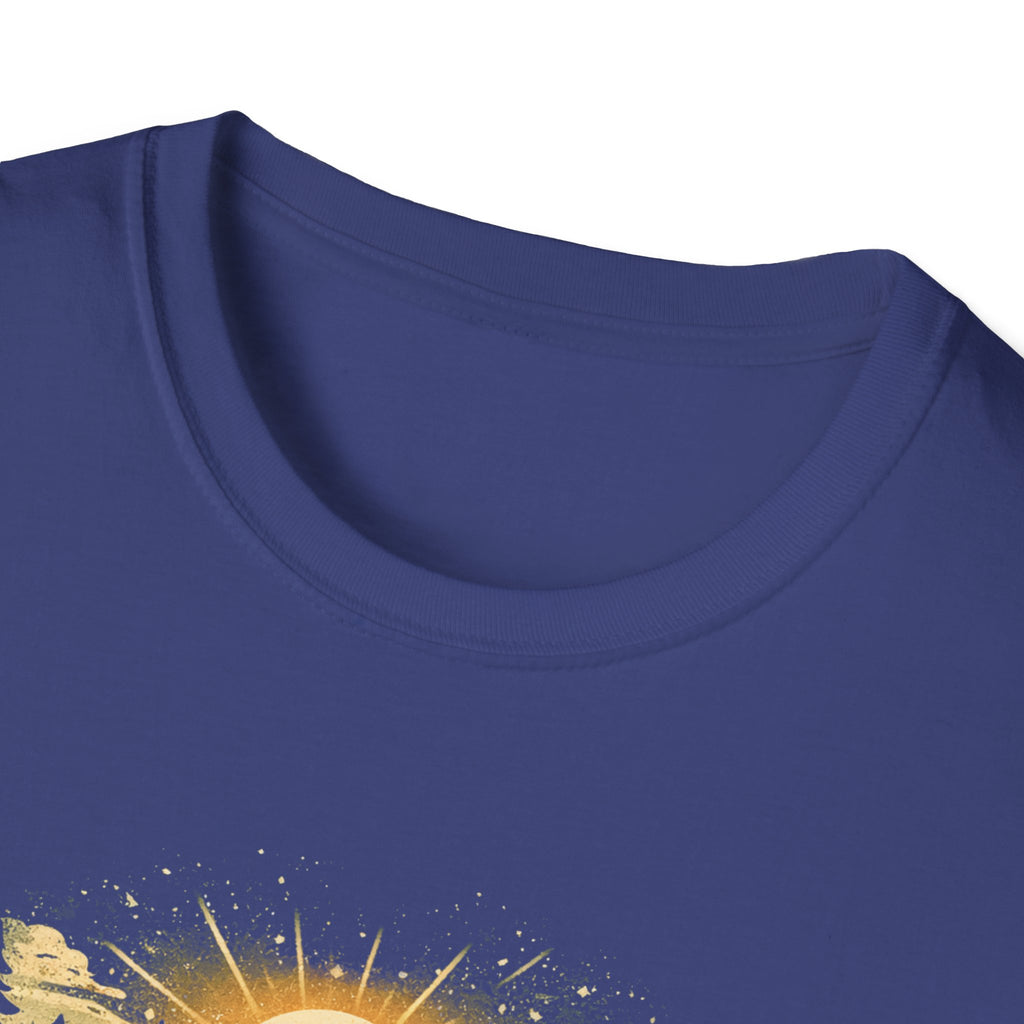 T-Shirt — "Into The Woods I Go" Vintage Forest Sunset Tee