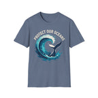 "Protect Our Oceans" Wave Whale Conservation T-Shirt