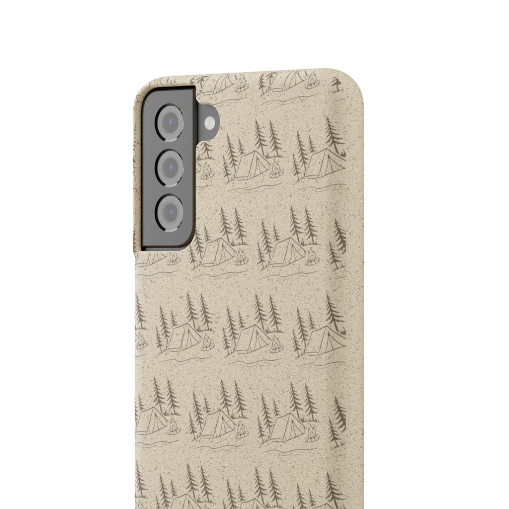 Biodegradable Phone Case — Eco-Friendly Forest Sketch Pattern