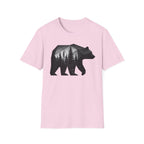 Geometric Forest Bear Woodland Silhouette Graphic Tee Shirt