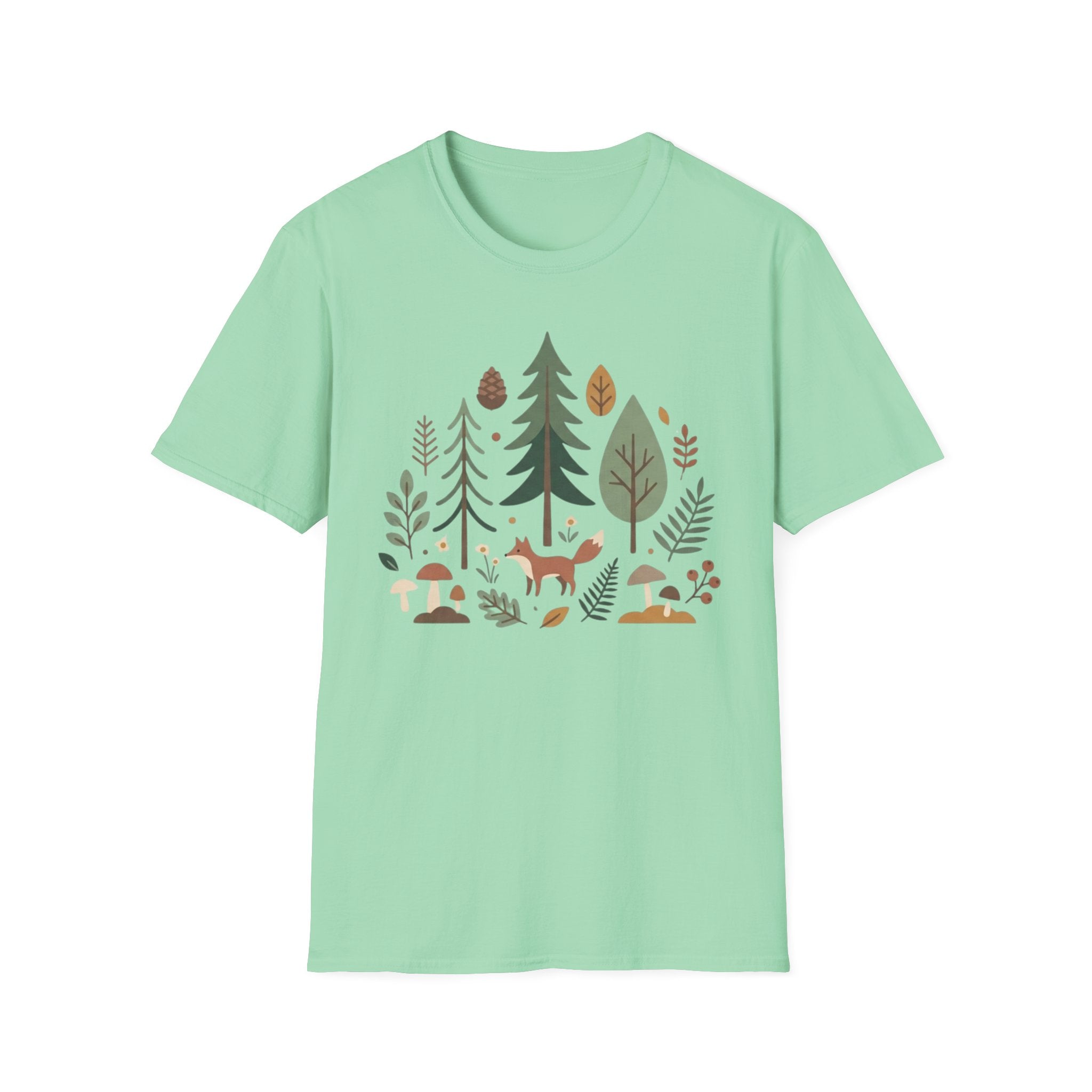 Woodland Fox T-Shirt — Nature Forest Camping Graphic Tee