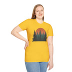 Nature Sunset T-Shirt — Vintage Pine Forest Tee