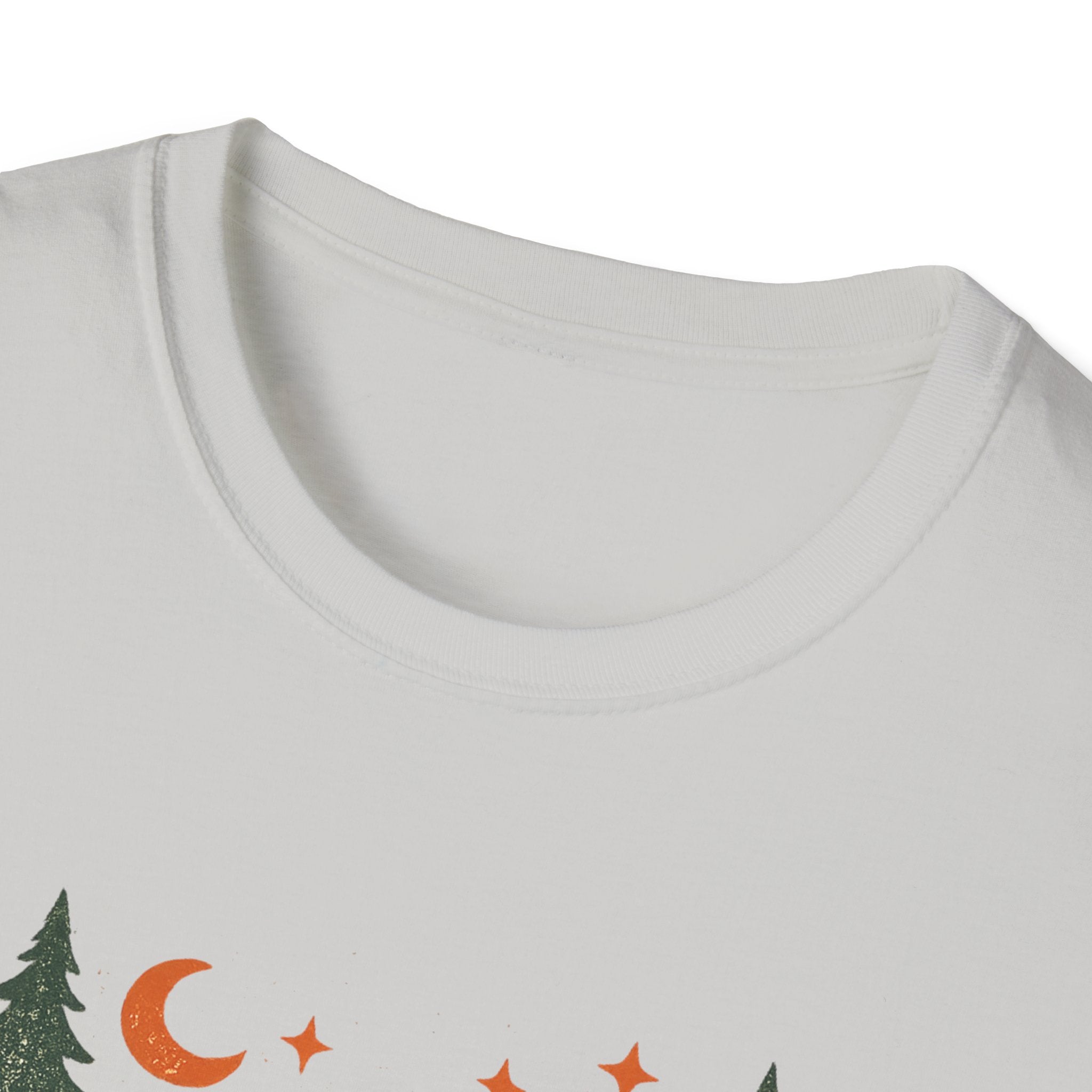 Campfires & Good Times T-Shirt — Retro Camping Tee with Bonfire, Trees & Coffee Mug