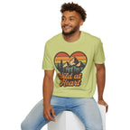 "Wild at Heart" Mountain Heart Retro Sunset Nature Tee Shirt