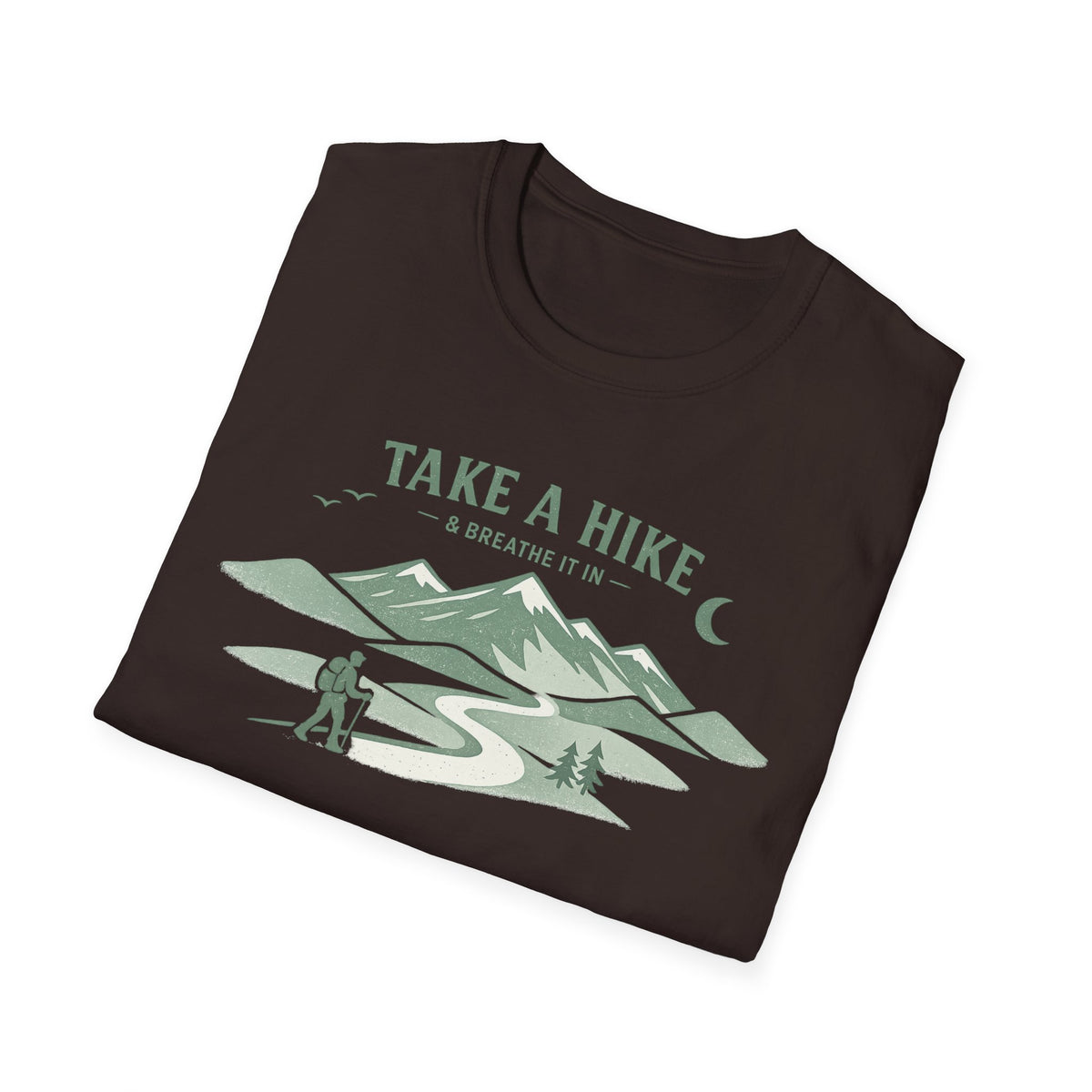 "Take A Hike & Breathe It In" Outdoor Hiking Graphic Tee