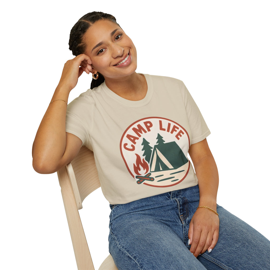 Camp Life T-Shirt — Tent & Campfire Outdoor Tee