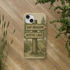 Biodegradable Phone Case — 'Nap Meadow' Mystic Lake Camping Design