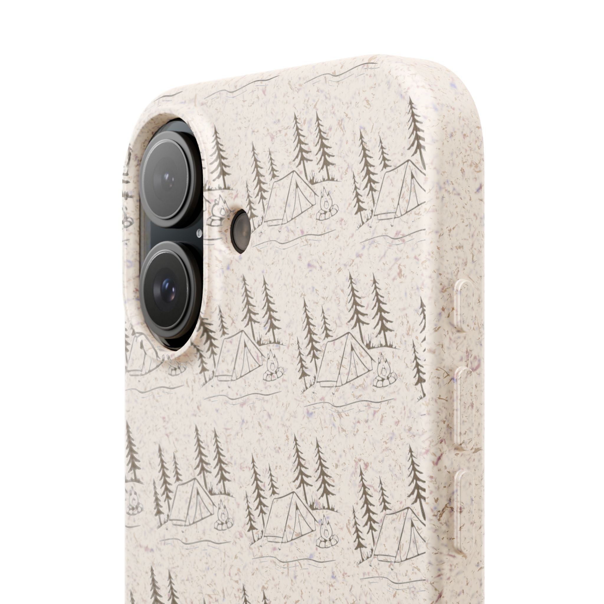 Biodegradable Phone Case — Eco-Friendly Forest Sketch Pattern