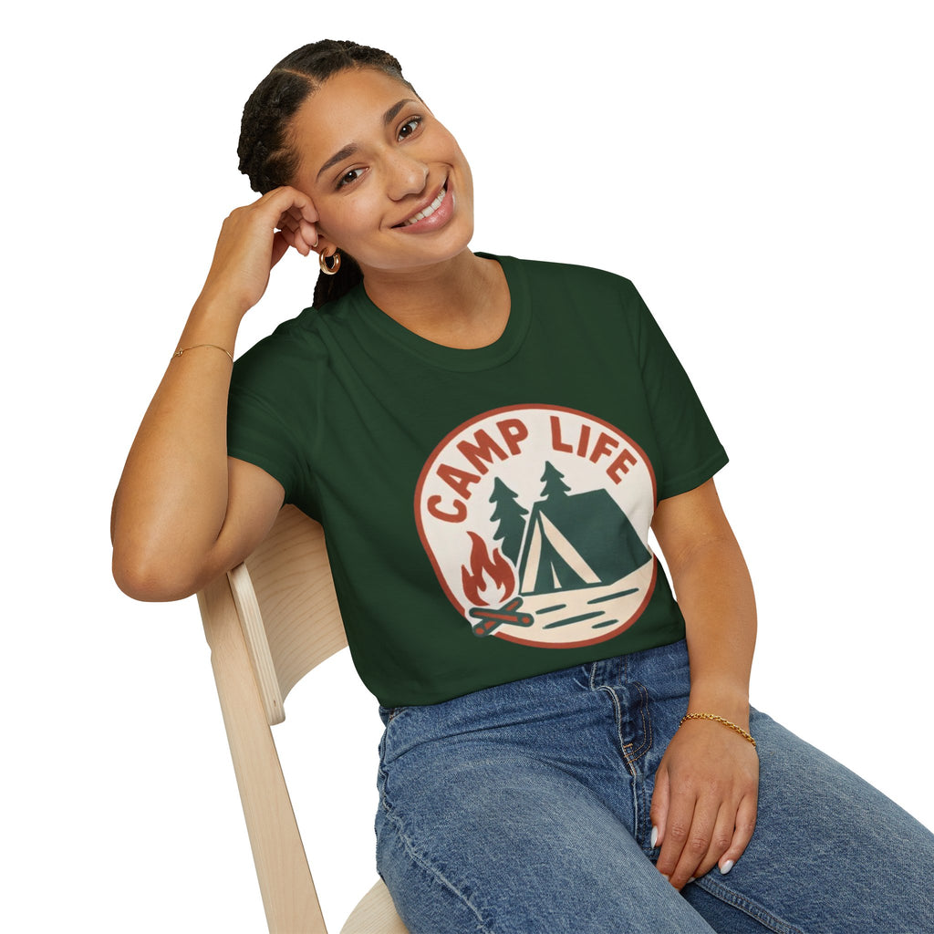 Camp Life T-Shirt — Tent & Campfire Outdoor Tee