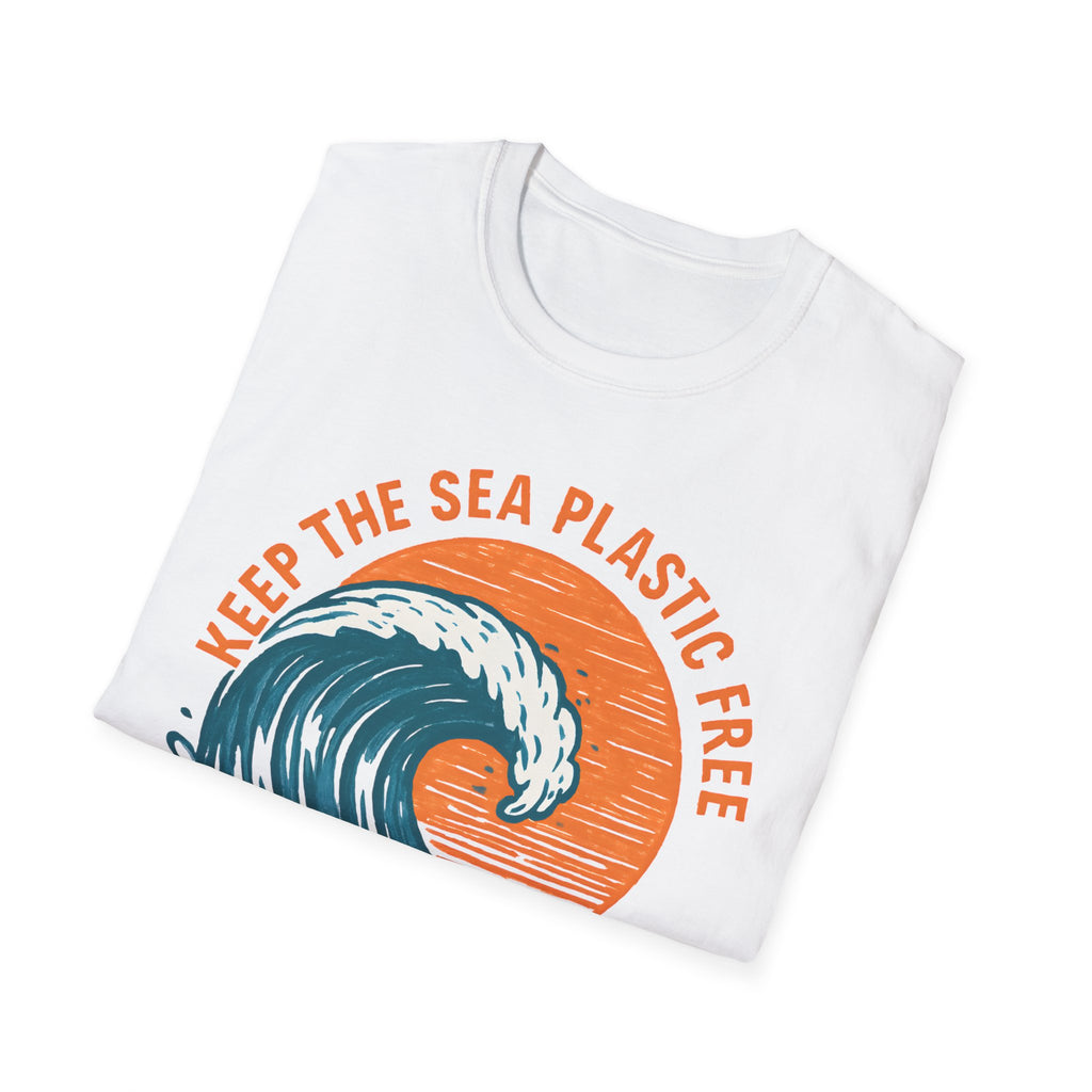Keep the Sea Plastic Free T-Shirt — Ocean Conservation Wave Tee