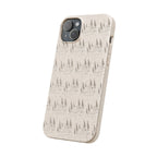 Biodegradable Phone Case — Eco-Friendly Forest Sketch Pattern