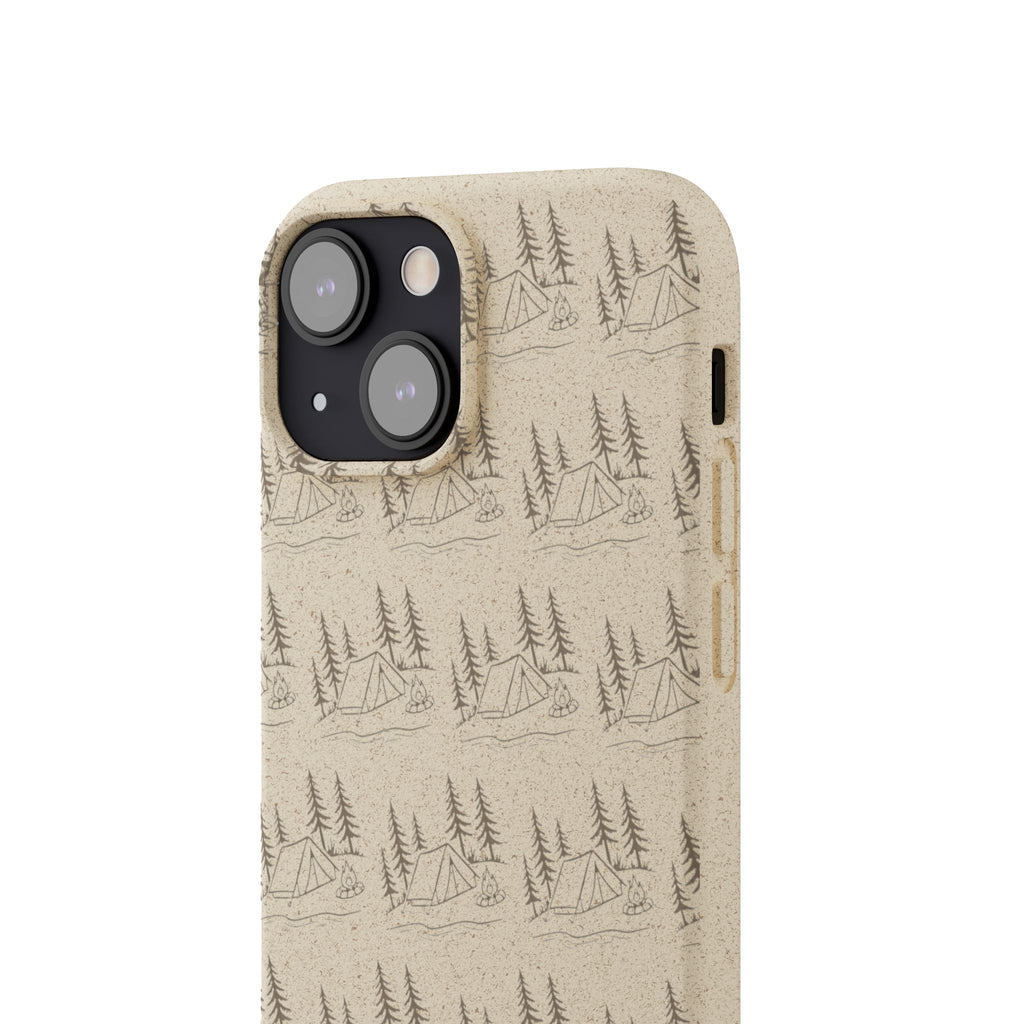 Biodegradable Phone Case — Eco-Friendly Forest Sketch Pattern