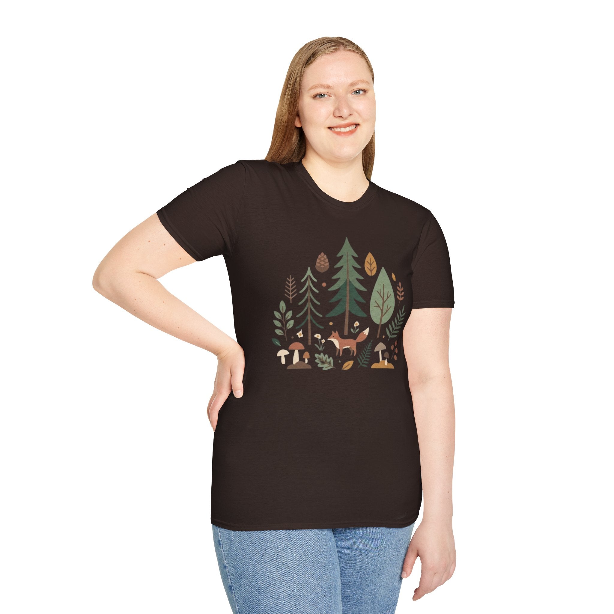 Woodland Fox T-Shirt — Nature Forest Camping Graphic Tee